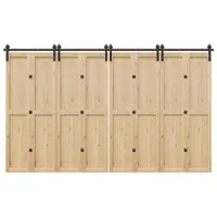 Gossi set feronerie pentru usi glisante, negru, 366 cm, otel