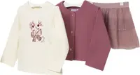 Set din 3 piese Mayoral - Cardigan, bluză, fustă, roz, 18 luni