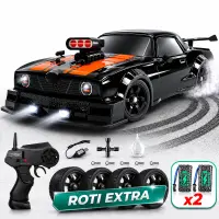 Masina cu telecomanda RC Timebox, 20km/h, 1:16, Drift car, Negru/Portocaliu - Default Title