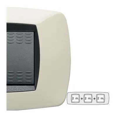 Placa ornament technopolimer, 2+2+2 module, ivoar