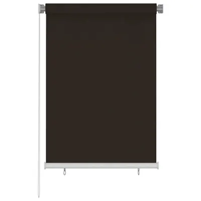 vidaXL Jaluzea tip rulou de exterior, maro, 105 (l) x 140 (î) cm, HDPE