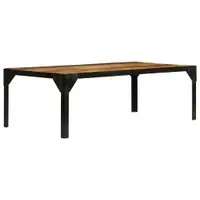 Gossi masuta de cafea, 110 cm, lemn masiv de mango nefinisat, otel