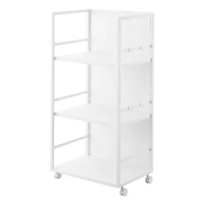 Etajeră pe roți albă din metal 42x84,5x32 cm Tower – YAMAZAKI