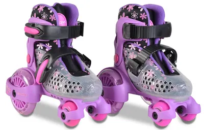 Patine cu rotile pentru copii Byox - Little Beetle Violet Girl, 26-29