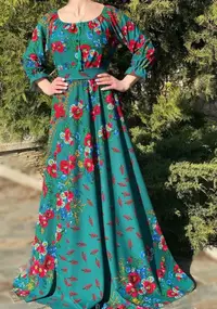 Rochie stilizata cu motive traditionale Sanziana 4
