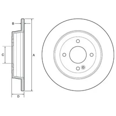 Disc frana DELPHI BG4564