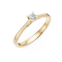 Inel de logodna din aur galben cu un diamant solitaire de 0.1ct