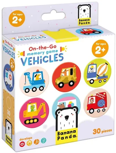 Joc de memorie pentru copii Banana Panda On-the-Go - Vehicule