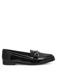 Mocasini dama material textil - Negru
