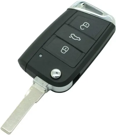 Carcasa Cheie Auto 3 butoane pentru VW Golf 4, Passat B5, Bora, Polo, Skoda Octavia 1, Fabia, Superb – Compatibila Volkswagen, Skoda, Seat, tip Briceag