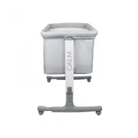 Patut Co Sleeper Asalvo Calm gri, reglabil 5 nivele de inaltime, picioare extensibile, material moale si usor de curatat, 80 x 65 x 84