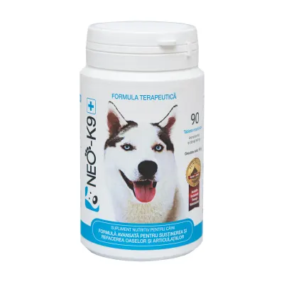 Supliment nutritiv pentru caini, Neo K9+, 90 tablete masticabile