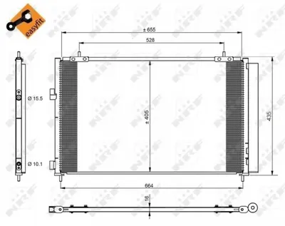 Radiator AC condensator cu uscator potrivit TOYOTA RAV 4 IV 2.0-2.5 12.12