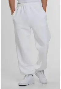 Pantaloni de trening cu croiala relaxed-fit si buzunare - Alb