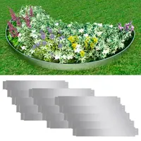 Gossi set gard gazon placi flexibile 15 buc. 100x14 cm otel zincat
