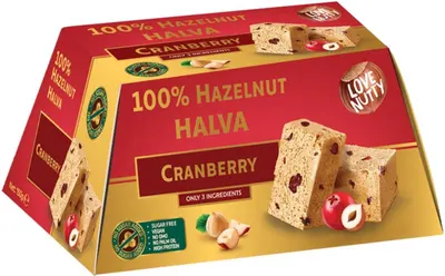 Halva cu alune și afine, fără zahăr adăugat, 150 g, Love Nutty