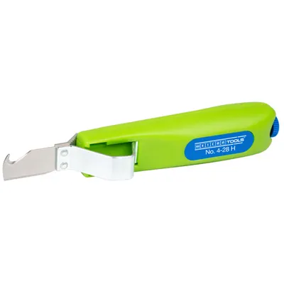 Cuțit dezizolat cablu 4 - 28 H Green Line (gama verde) cu lama tip carlig si capac de protectie, interval de lucru 4 - 28 mm Ø