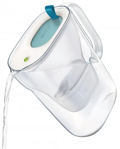 Cană de filtrare apă BRITA - Style Cool LED, 2,4 l, albastră