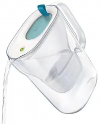 Cană de filtrare apă BRITA - Style Cool LED, 2,4 l, albastră