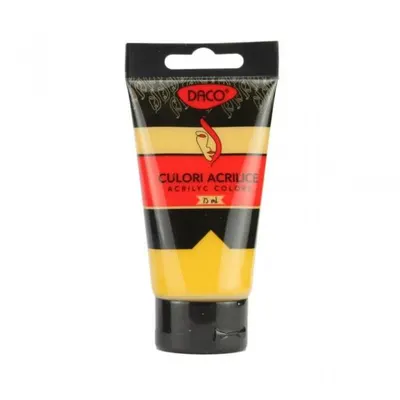Culori acril 75 ml DACO, galben ocru