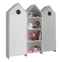 Șifonier de copii alb/gri deschis 173x171,5 cm CASAMI – Vipack