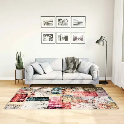 vidaXL Covor lavabil, mozaic multicolor, 120x180 cm