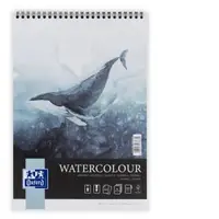 Bloc desen Watercolour A4 cu spira dubla, 10 file, hartie 300g, colectia Oxford Artistic