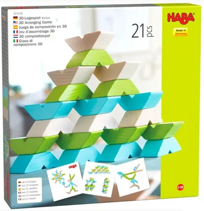 Joc de logică Haba - Tangram, cu modele, 21 piese