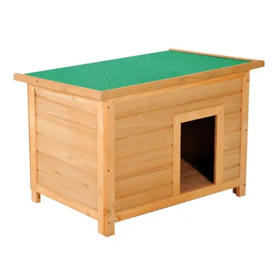 PawHut Cușcă pentru Câini Impermeabilă de Exterior, Lemn de Brad, 82x58x58cm