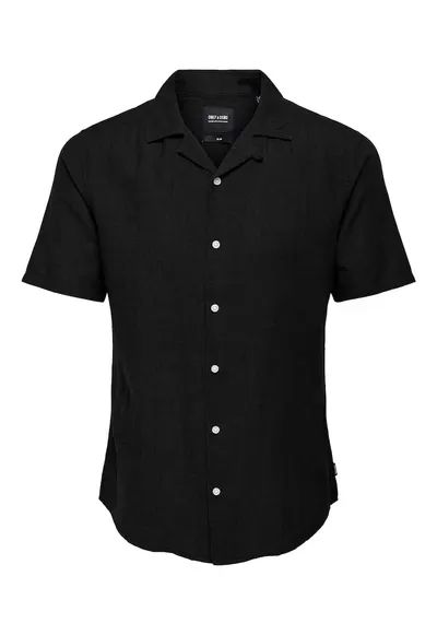 Camasa barbati Sons - 22025116 - Bumbac/In - Negru - Negru