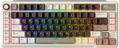 Tastatură mecanică Royal Kludge – RK-L75, wireless, Cream, RGB, Grey