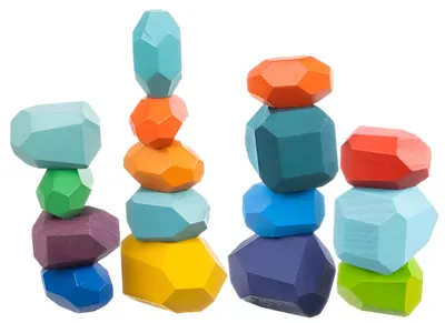 Set din lemn Kruzzel- Pietre de echilibru