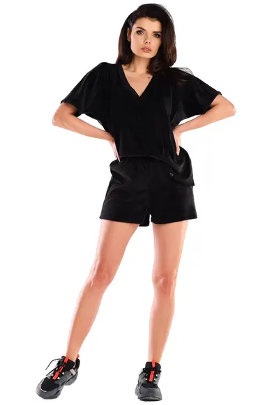 Pantaloni scurti Poliester - Negru
