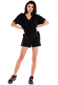 Pantaloni scurti Poliester - Negru