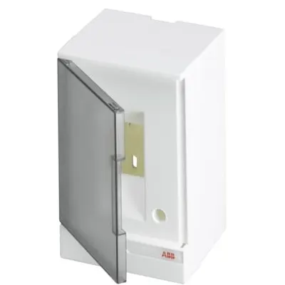 Tablou electric aparent gri cu usa transparenta 2 module Abb 1SZR004002A2200