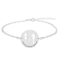 Together - Bratara personalizata din argint 925 -banut