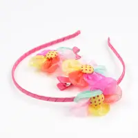 Set 3 accesorii de par roz bentita si agrafe