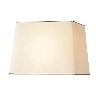 Abajur Domain Cream Linen Rectangular Shade With Metal Trim 30cm