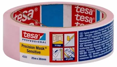 Bandă de hârtie Tesa – Precision Mask Sensitive, 25 m x 30 mm, roz