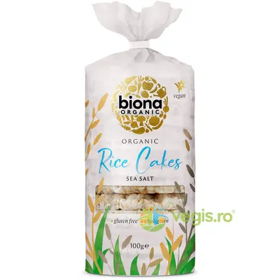 Rondele de Orez Integral Expandat cu Sare Ecologice/Bio 100g
