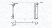 Radiator racire motor potrivit VW CORRADO, GOLF I, GOLF II, GOLF III, JETTA I, JETTA II, SCIROCCO 1.3-2.0
