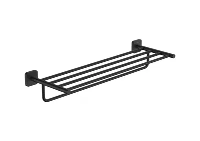 Suport prosop baie Roca Victoria A817887NB0, montare pe perete, 608 x 199 mm, metal, mat, Negru