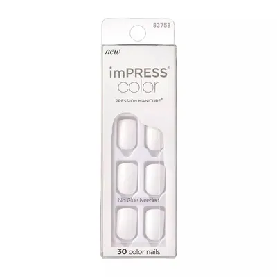 Unghii false imPress Frosting, 30 bucati, Kiss