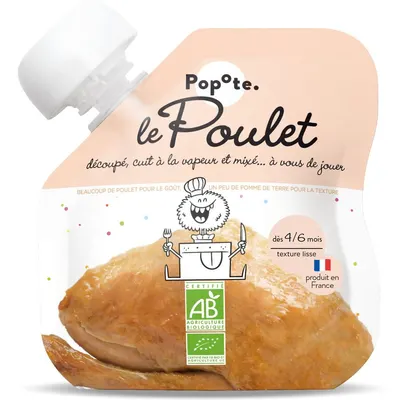 Piure cu 51% Carne de Pui pentru Copii +4-6 Luni Ecologic/Bio 60g