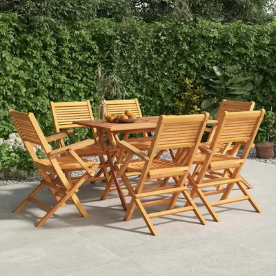 vidaXL Scaune pliante 6 buc 55x62x90 cm lemn masiv de tec