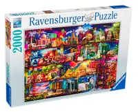 Puzzle Ravensburger din 2000 de piese - Lumea cartilor