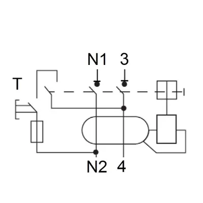 Intreruptor diferential AMPARO (10kA), 63A, 2-poli, 300mA, S