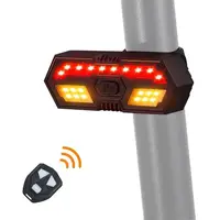 Lumină bicicletă led avertizor sonor telecomandă negru