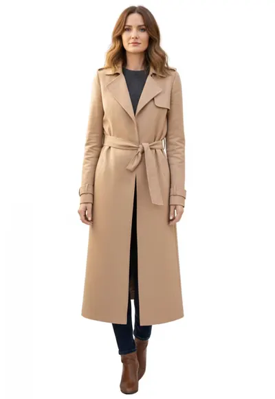 Trenci uni cu revere decupate Karen Millen