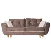 Canapea ELIZA extensibila, 3 locuri, lada depozitare, maro, 240x110x90 cm